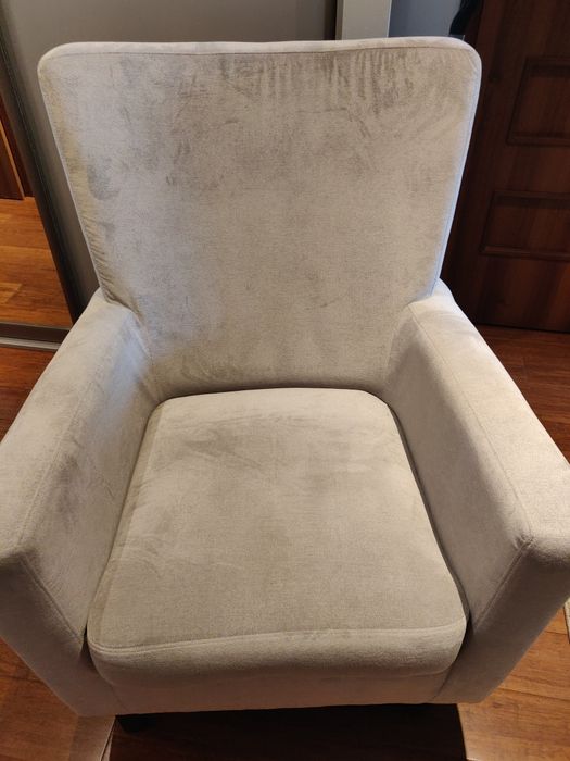 Fotel uszak szary 2 poduszki Agata Meble