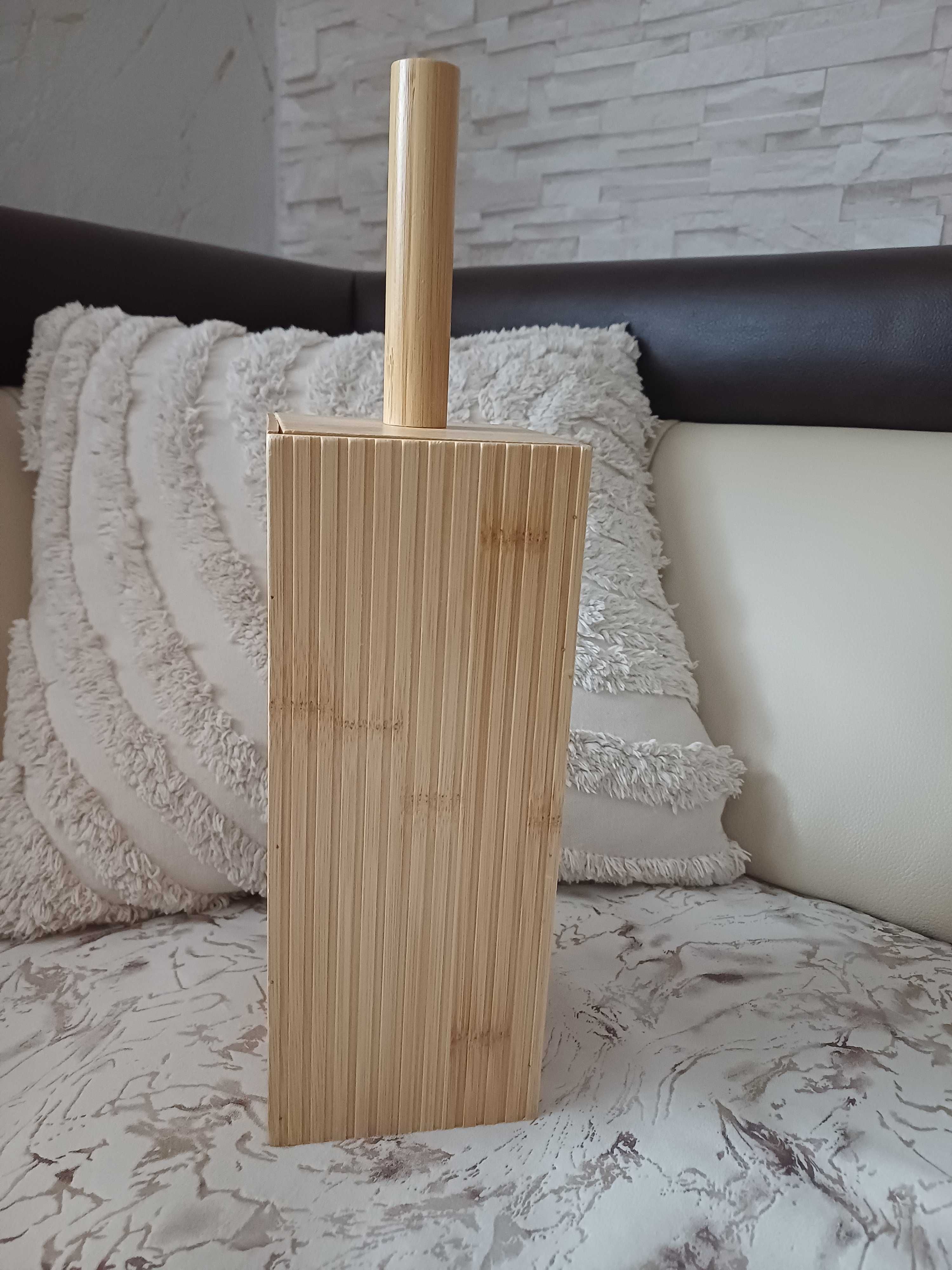 Stylowa szczotka do toalety WC bambus Smukee