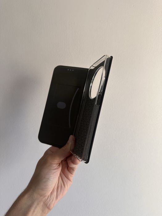 Etui z klapką + szkło hartowane do Xiaomi Redmi 14C – czarne
