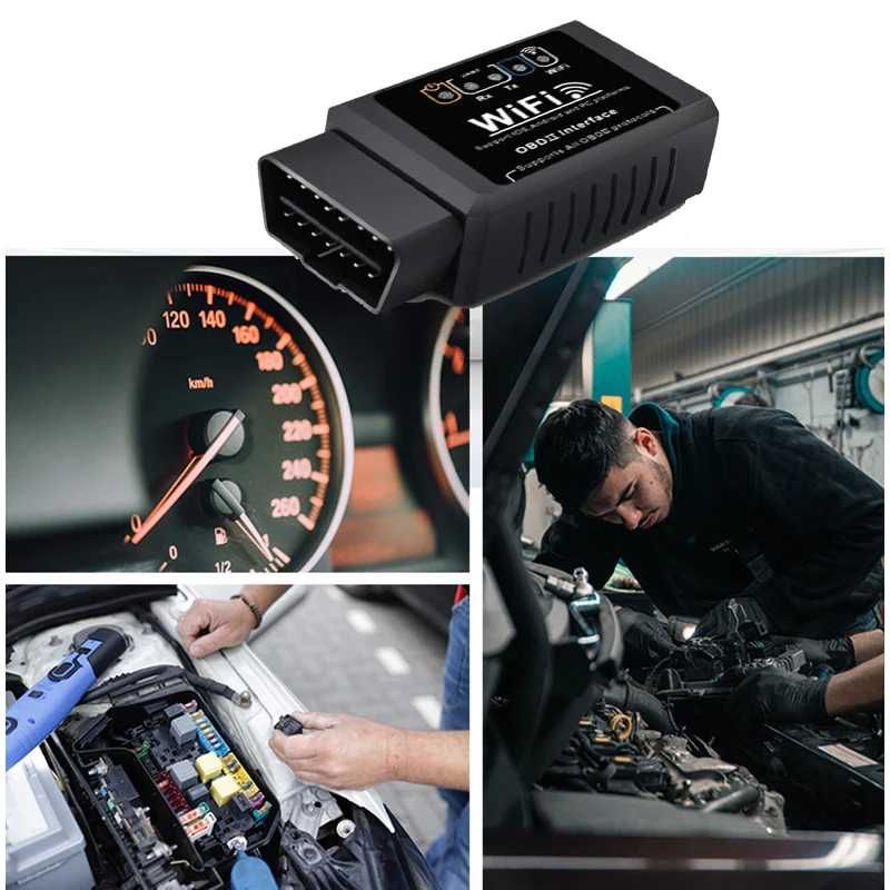Interfejs OBD2 Adapter WiFi ELM327 Diagnostyka Samochodu w Smartfonie