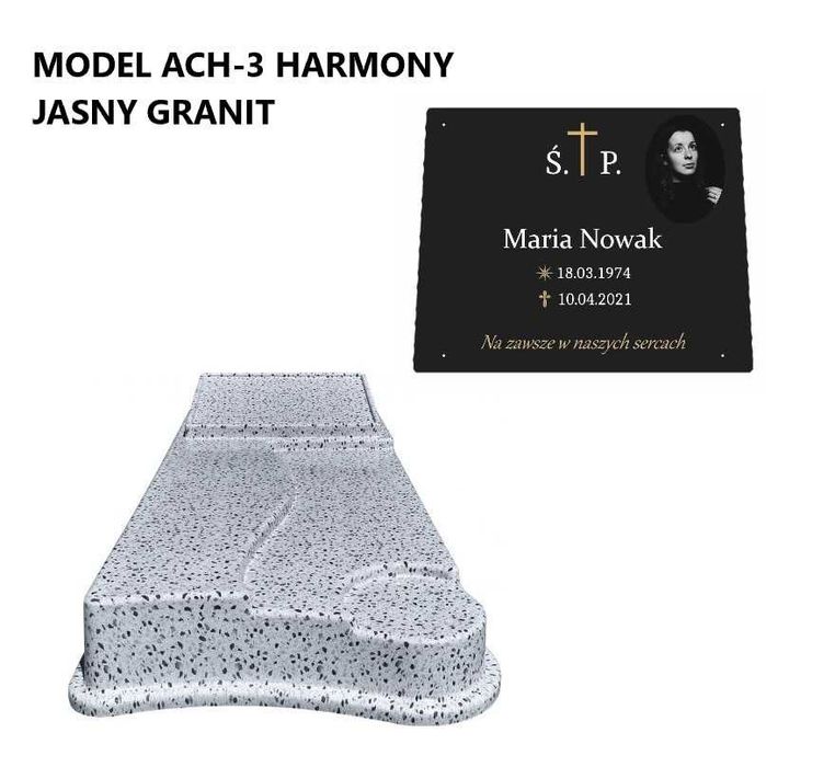 Pomnik, tani nagrobek plastikowy z tablicą grawer kolory WYSYŁKA PL