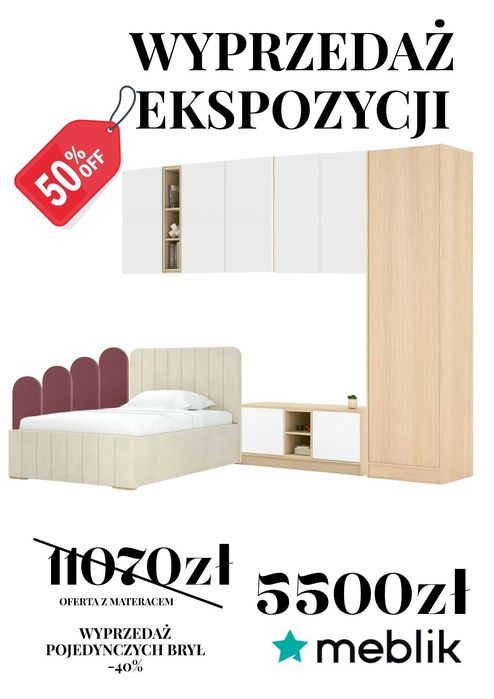 Meble dla dzieci i młodzieży - wyprzedaż ekspozycji MEBLIK Opole