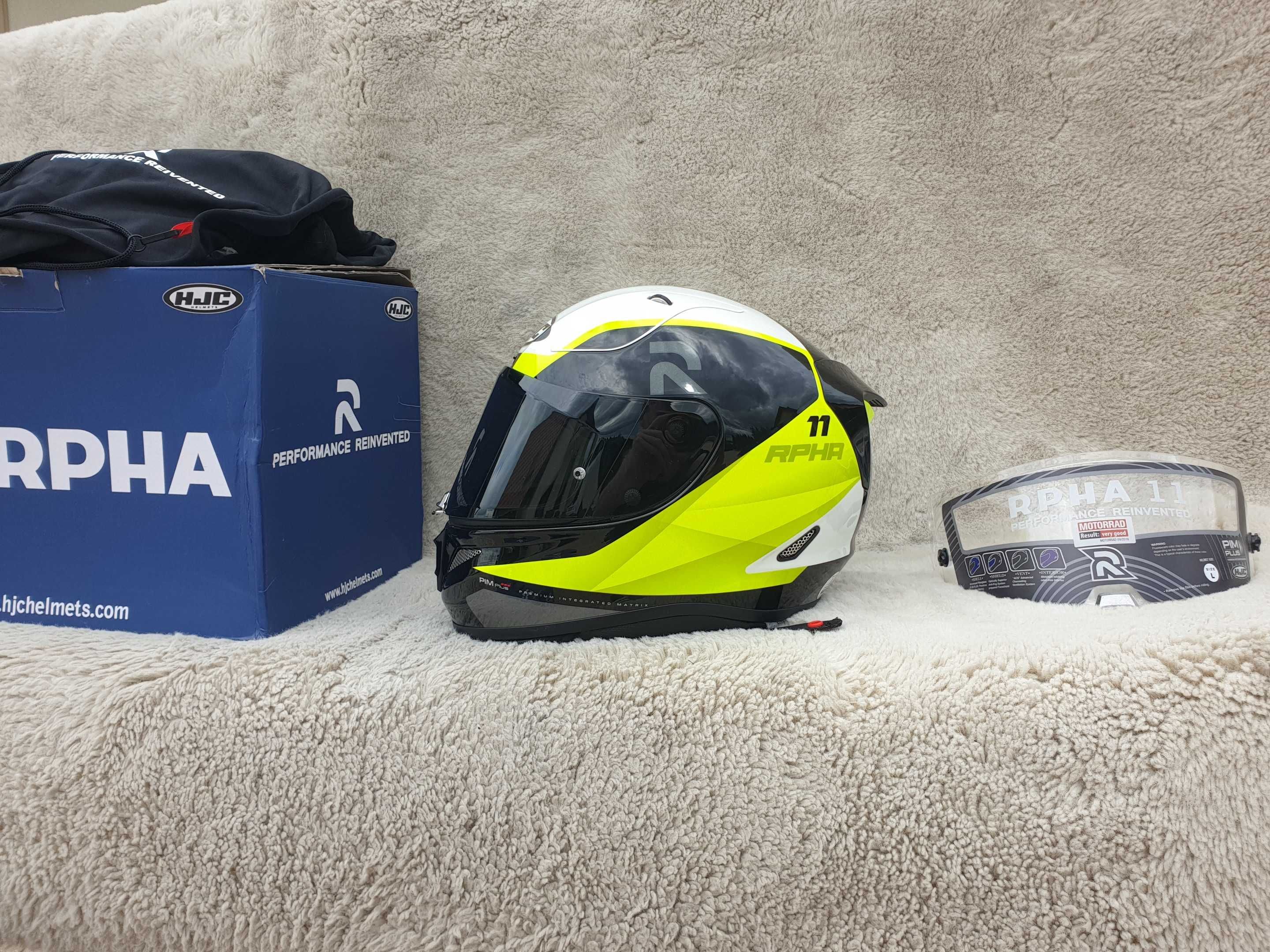 wys 29.07  Hjc rpha 11 rozm L kask motocyklowy + ciemny wizjer