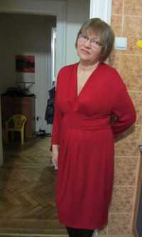 Красное платье  52 (18)  разм  ИТАЛИЯ