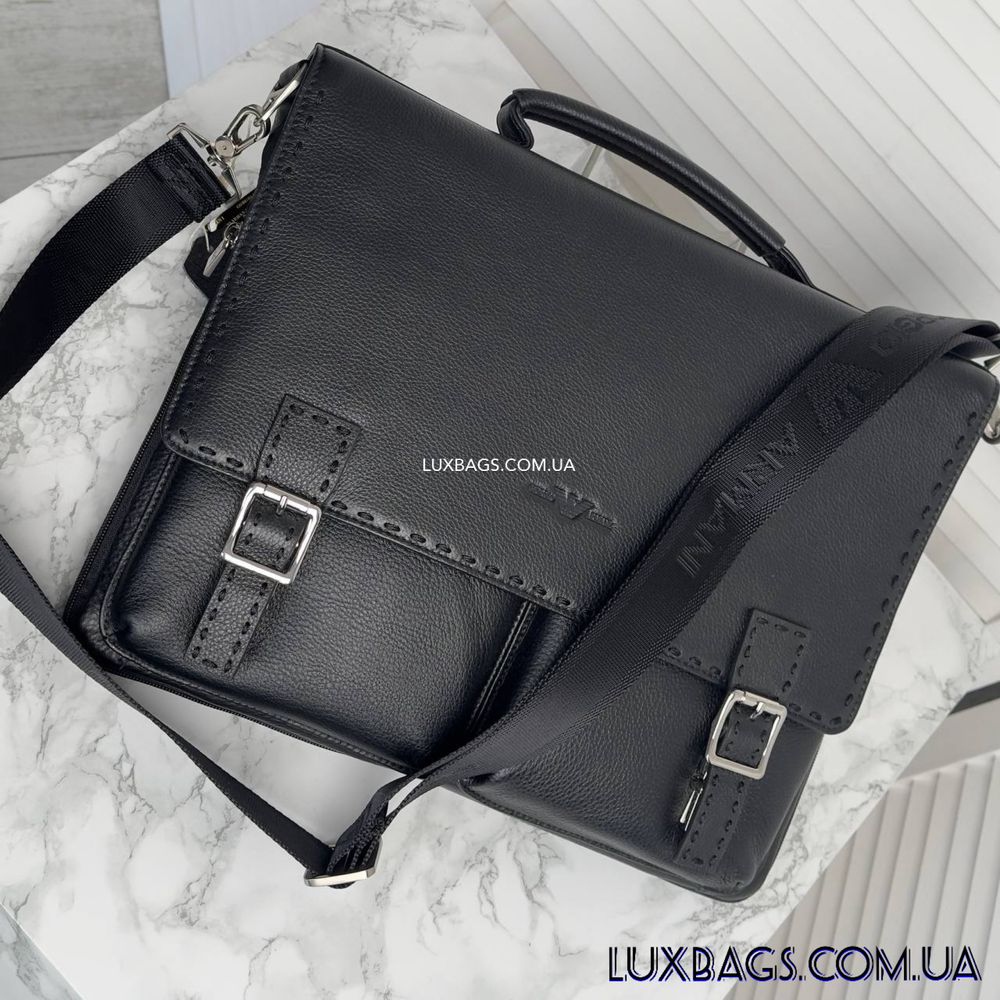 Мужской кожаная портфель Армани чоловічий шкіряний Armani