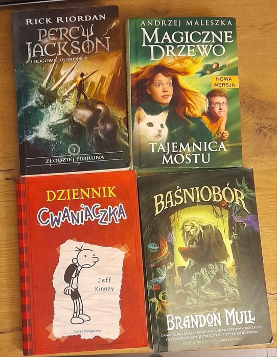 4 książki młodzieżowe – widoczne na zdjęciu