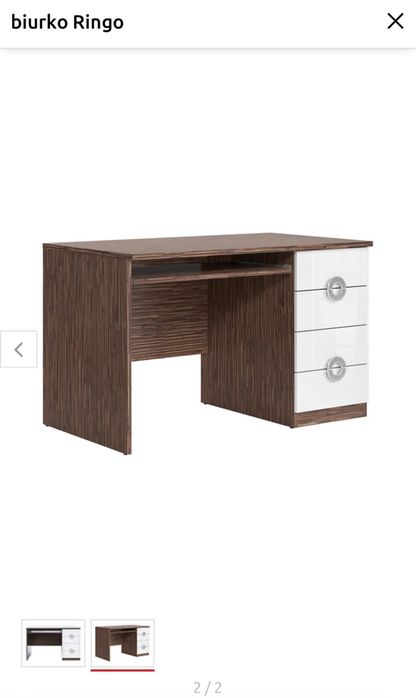 Biurko BRW Biale lakierowane