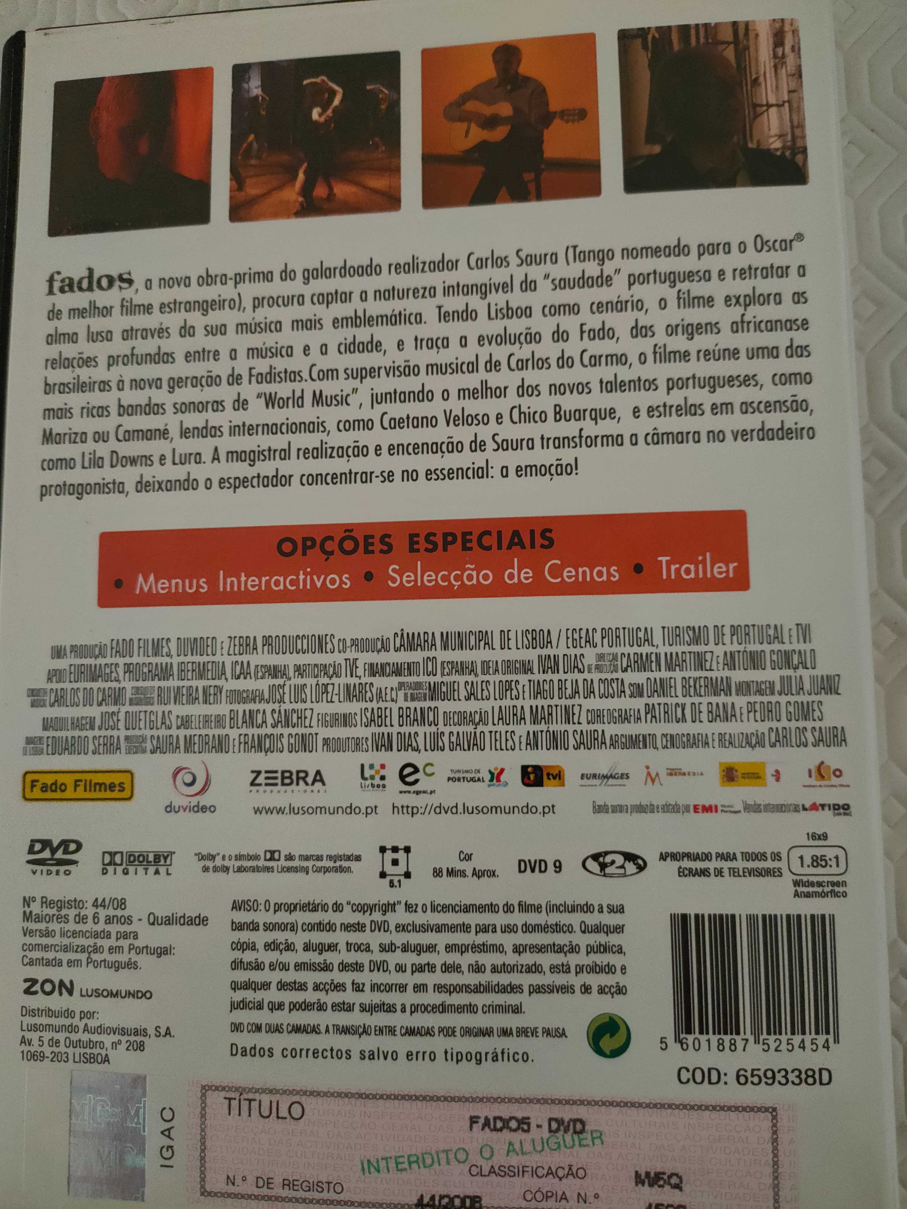Dvd Fados Carlos Saura