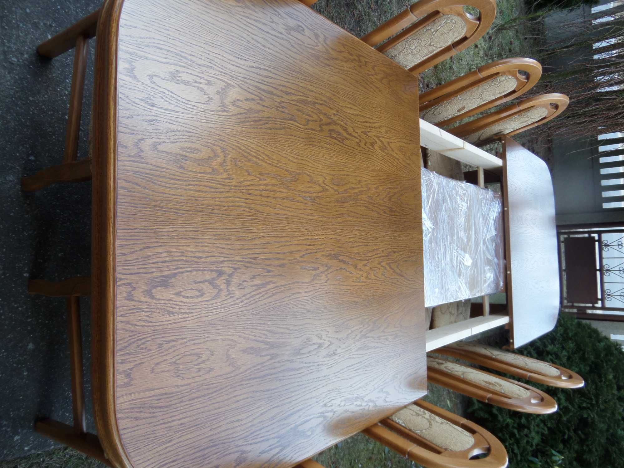piękny masywny duży dębowy stół 8 krzeseł stan bdb WYSYŁKA dowóz