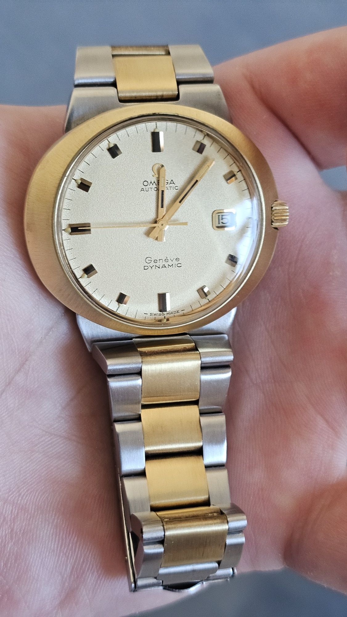 Omega Genève Dynamic Automático 41mm  Bicolor – Vintage Raro