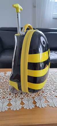 Walizka na kółkach kabinowa twarda  pszczółka bączek torba podręczna