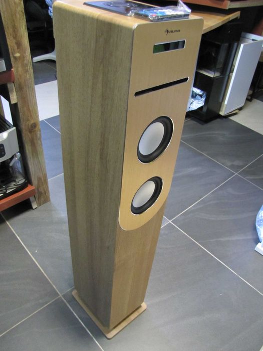 Głośnik kolumna głośnikowa CD, FM, Bluetooth, USB, SD/MMC Auna drewno