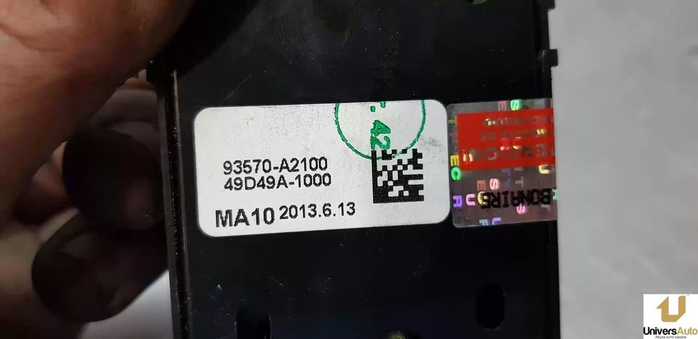 COMANDO ELEVADOR DE VIDRO FRONTAL ESQUERDO KIA CEED 2014 -93570A2100