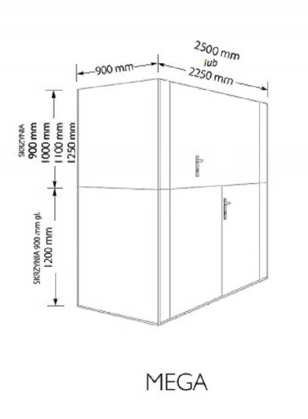 Szafa garażowa poj.4200l szafy garażowe metalowe box boks boxy boksy