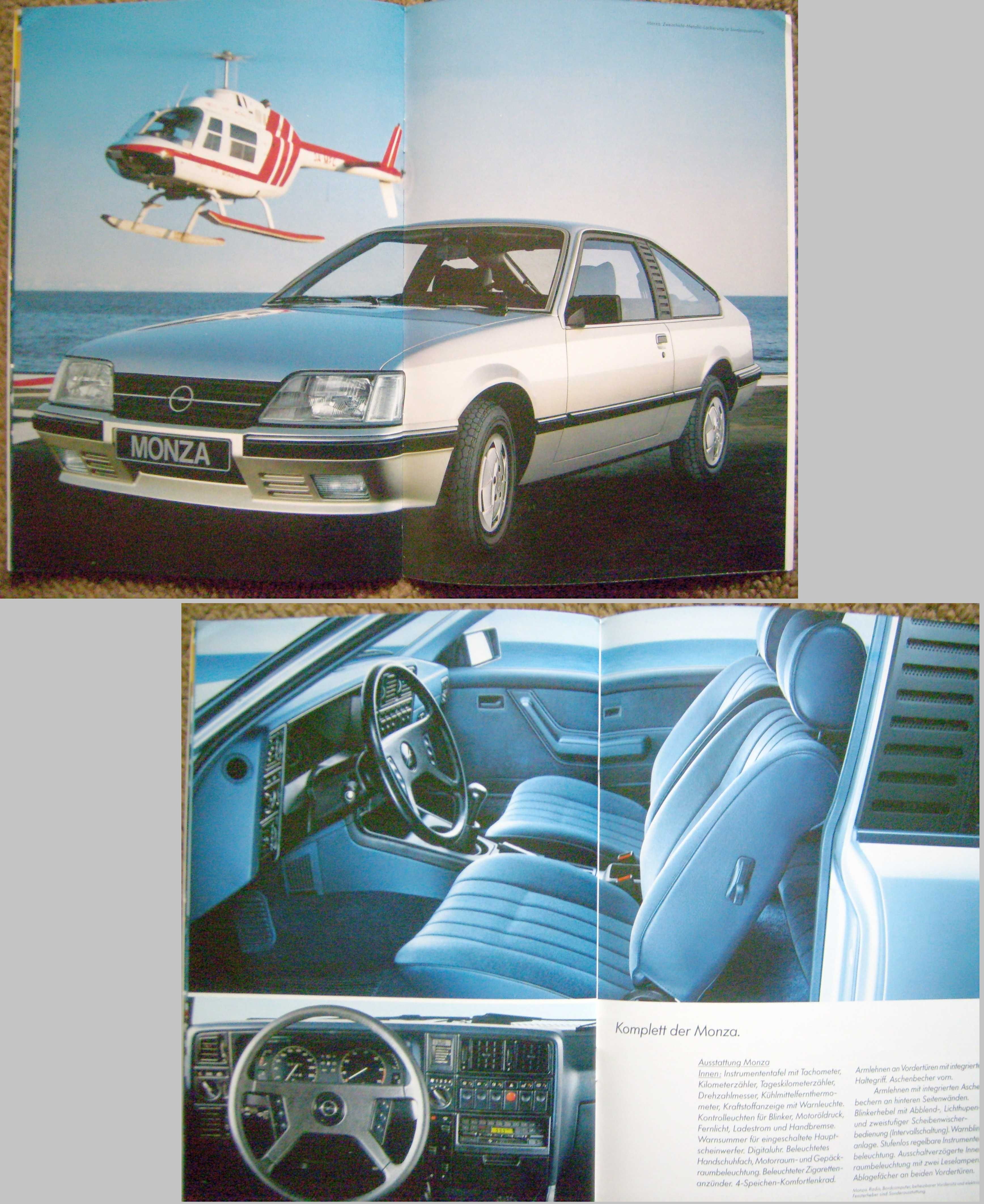 OPEL MONZA 1984 * prospekt 38 str. MONZA A2  / Wyprzedaż kolekcji !