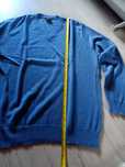 Sweter męski elegancki, cienki, niebieski l, xl