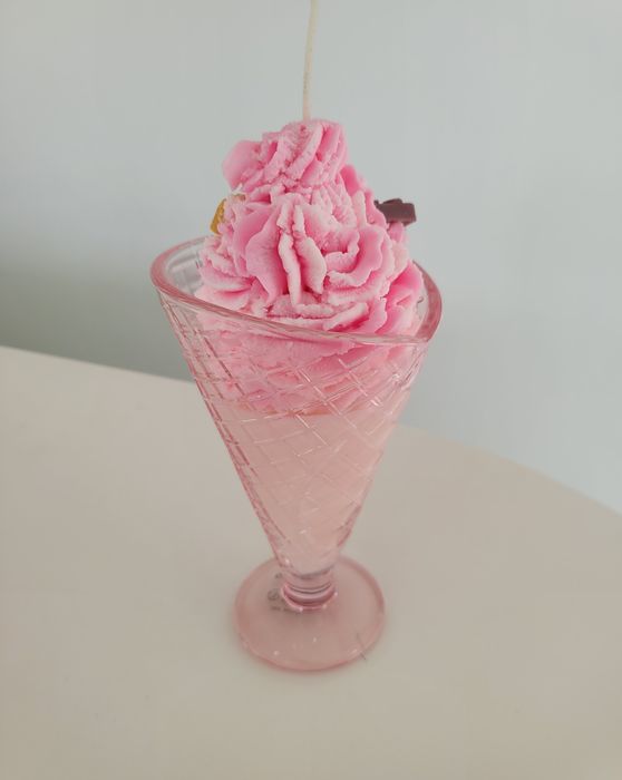 Świeczka sojowa naturalna cukierkowa wafel deser zapachowa duża