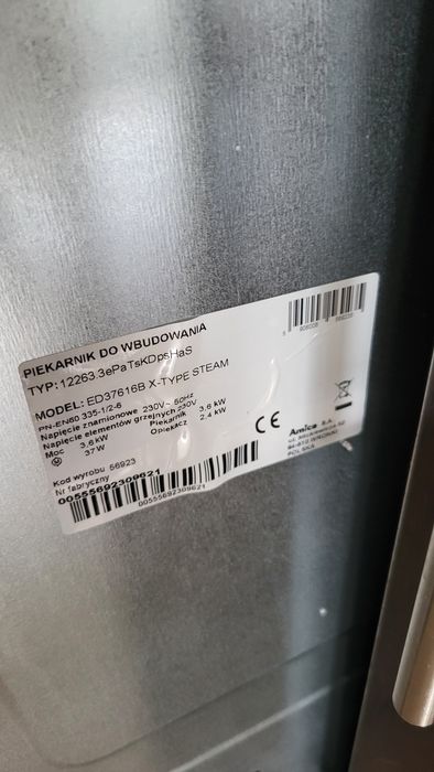 Piekarnik Amica parowy do zabudowy