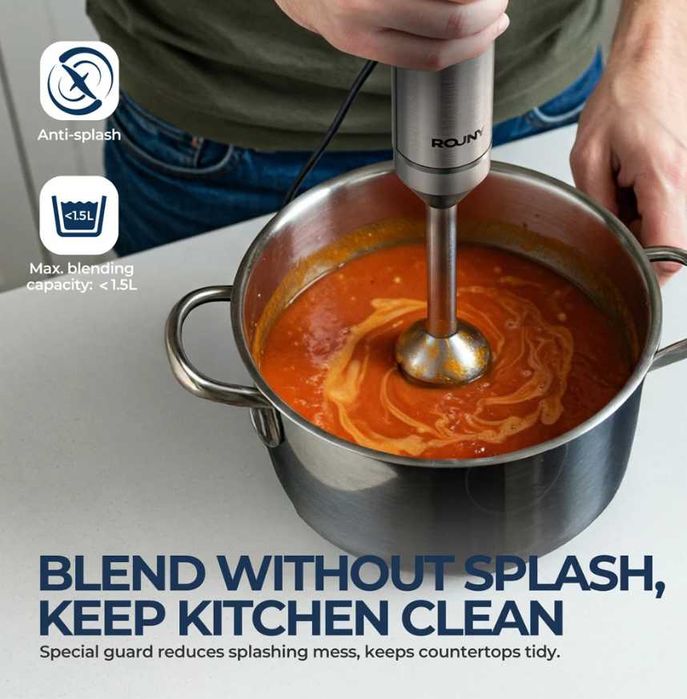 Ручний блендер ROUNY, 4в1, 1000ВТ