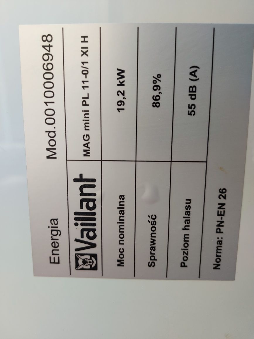 Vaillant atmo Mag mini, piec gazowy renomowanej marki, moc 19,2 kW