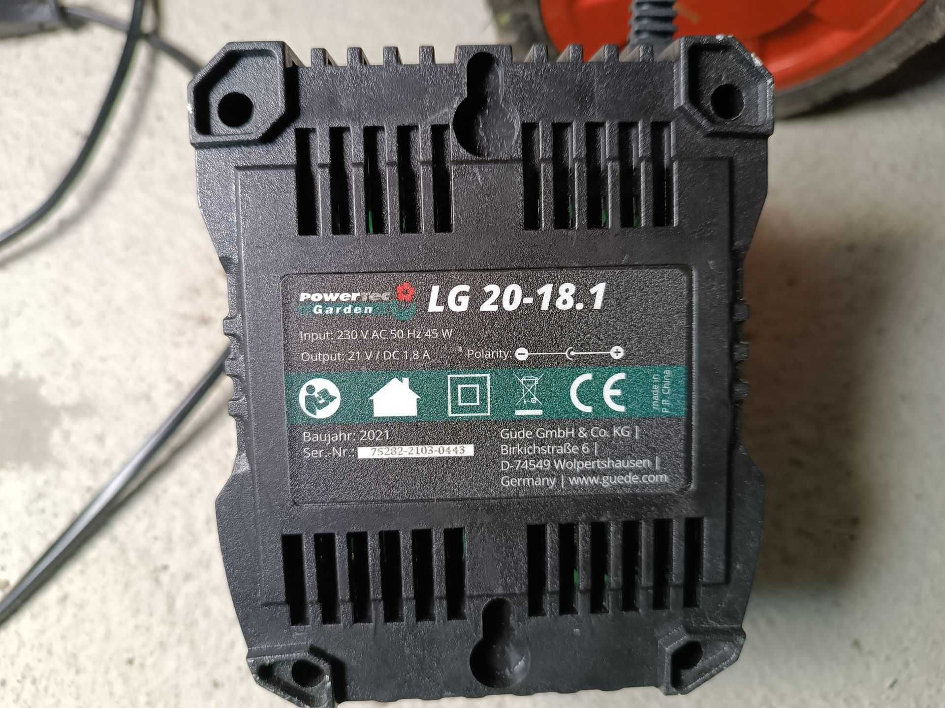 Газонокосилка аккумуляторная POWERTEC GARDEN 20в комплект, нож 33см