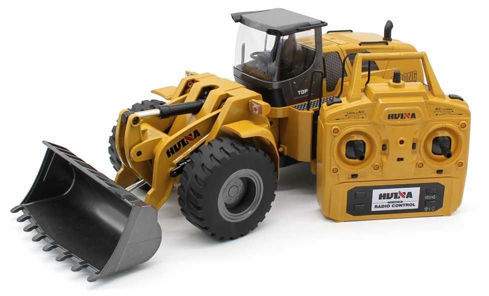 Carregadora 1/14 Alloy 10CH 2.4G Wheel Loader RTR Huina Hidráulica 7kg
