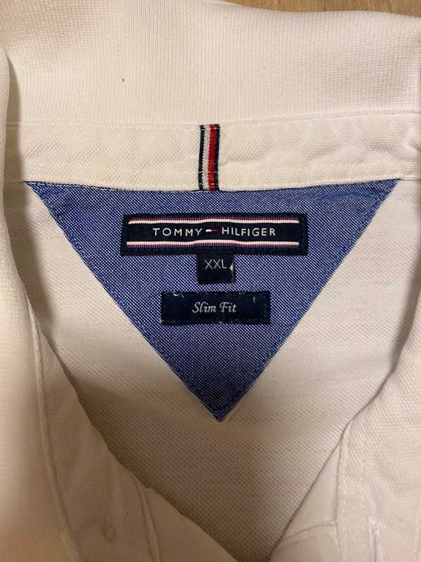 Męska biała koszulka polo Tommy Hilfiger