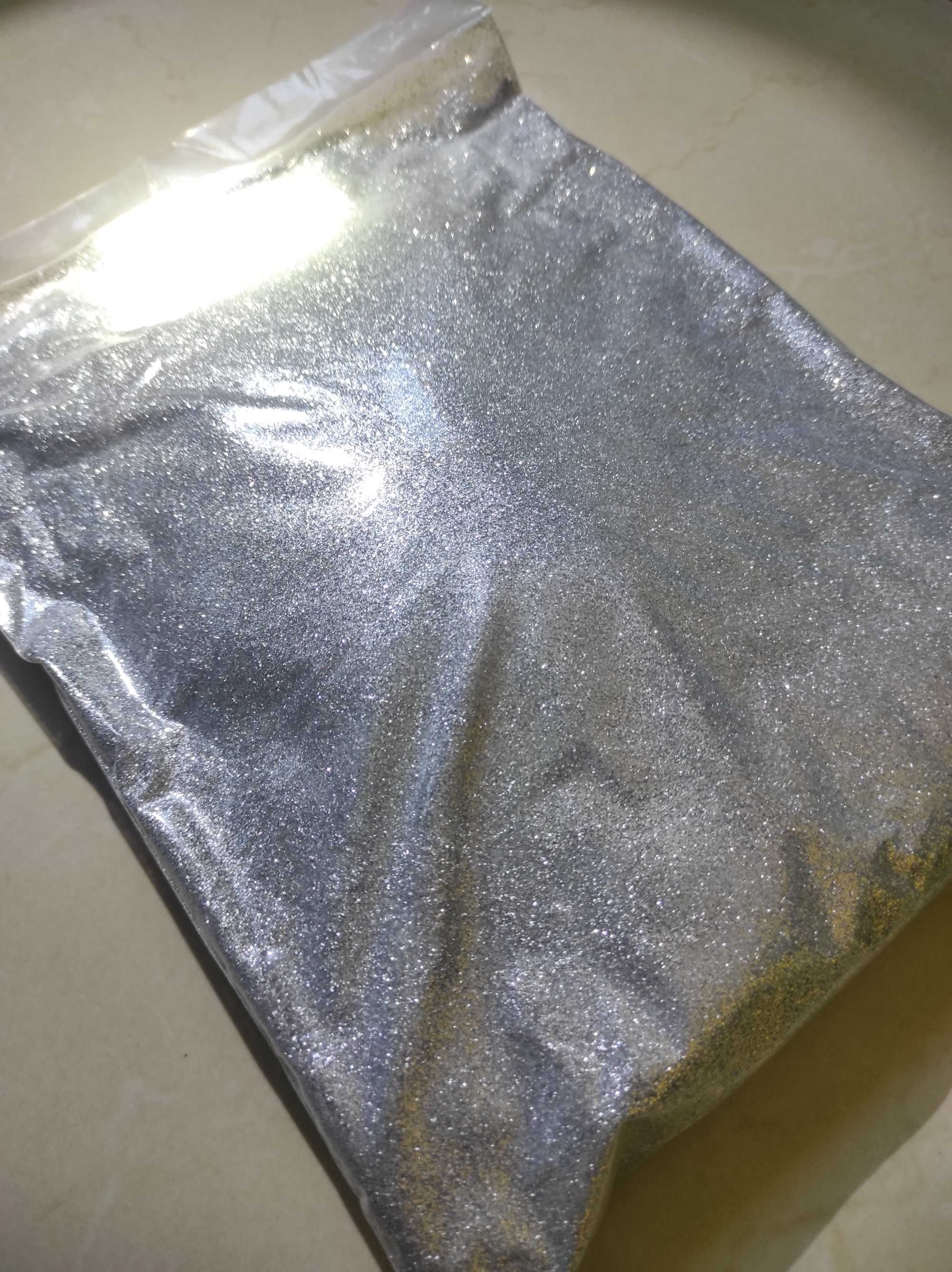 Dekoracyjny Srebrny Brokat Sypki 1KG do Fug Farb Ścian Ozdoby DIY