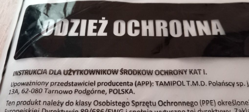 Odzież ochronna fartuchy foliowe 50szt.