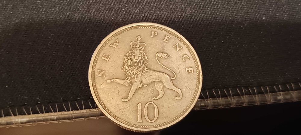 Moneta Anglia 10 Nowych Pensów 1968