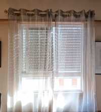 Cortinados com varão  sala e quarto