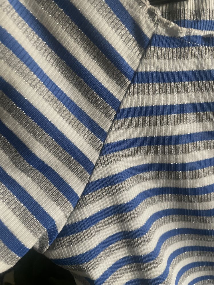 Nowa bluzka prazek paski ze srebrna nitka S/M Miss Moda