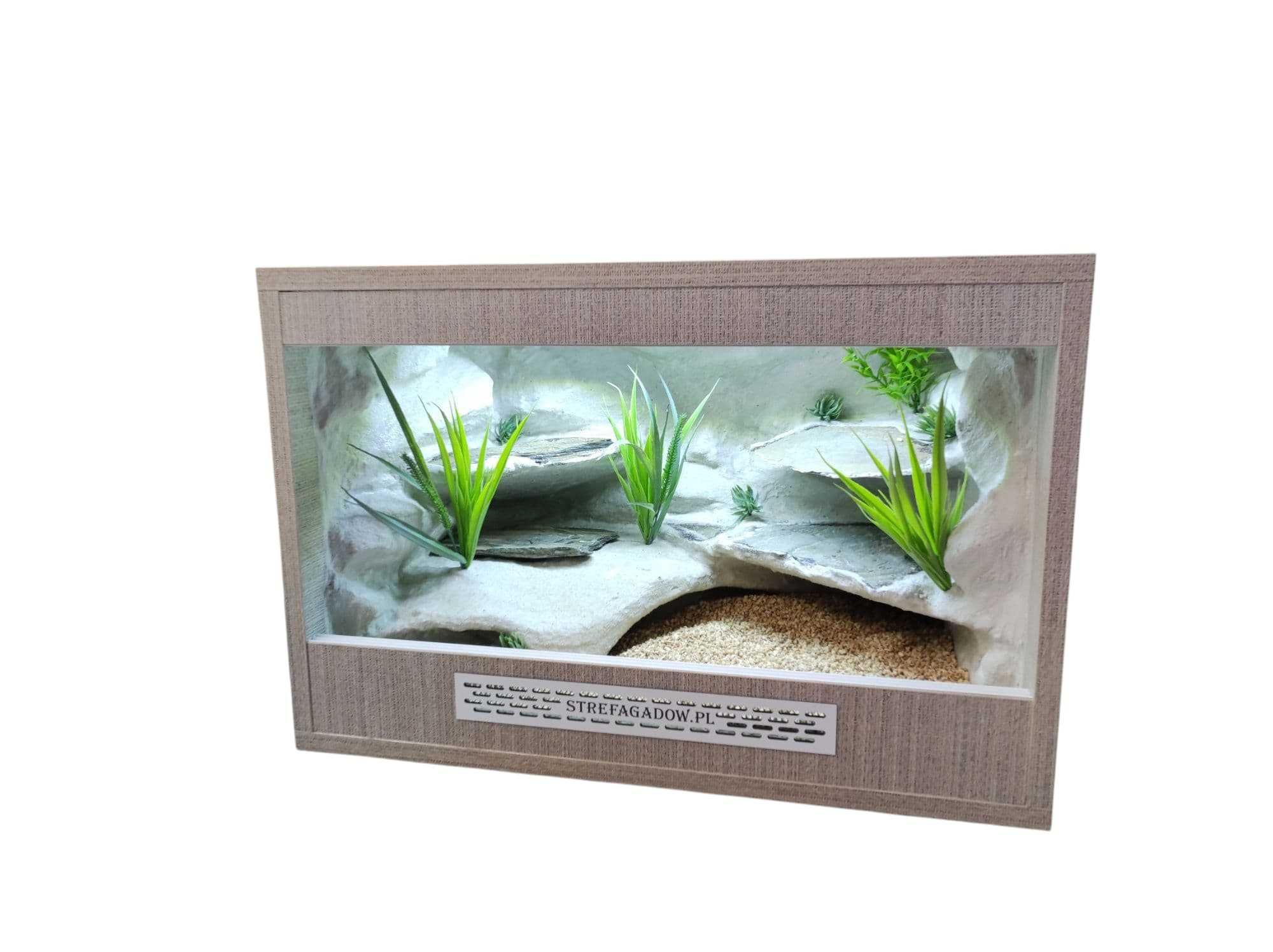 Terrarium pustynne nr711 60/40/40 dla gekona lamparciego DOSTĘPNE