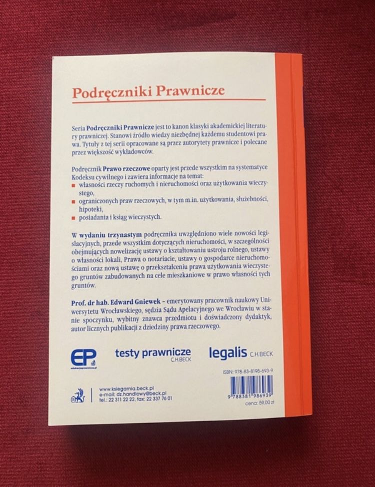 Prawo rzeczowe E. Gniewek, wydanie 13 z 2020 roku