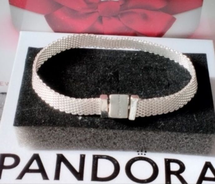 Pandora Reflexion bransoletka szeroka logo cyrkonie 925 srebro Nowa