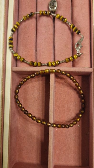 Браслет срібло натуральний камінь тигрове око