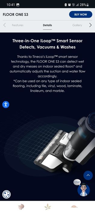 Aspirador/mopa Tineco Floor One S3
