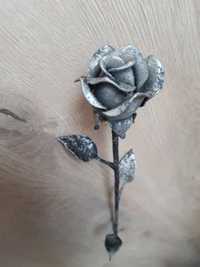 Róża 45cm metaloplastyka metal kwiat