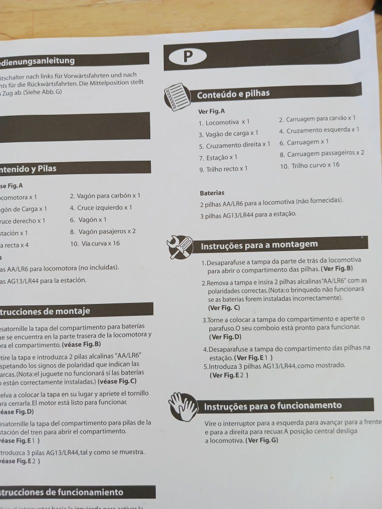 Circuito de Linha de Comboio com Carruagens