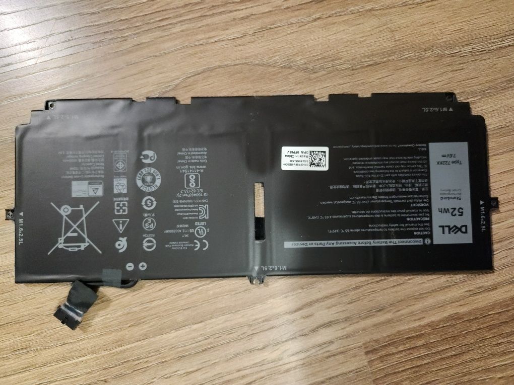 Акумулятор dell xps 9300 type 722kk,  52Wh