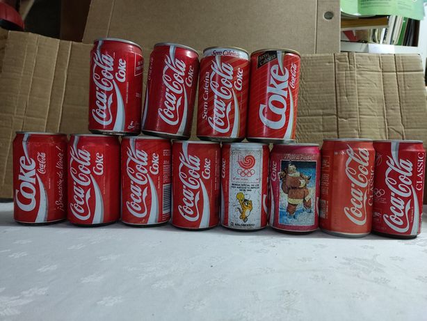 Latas de bebida Coca-Cola - antigas para colecionadores