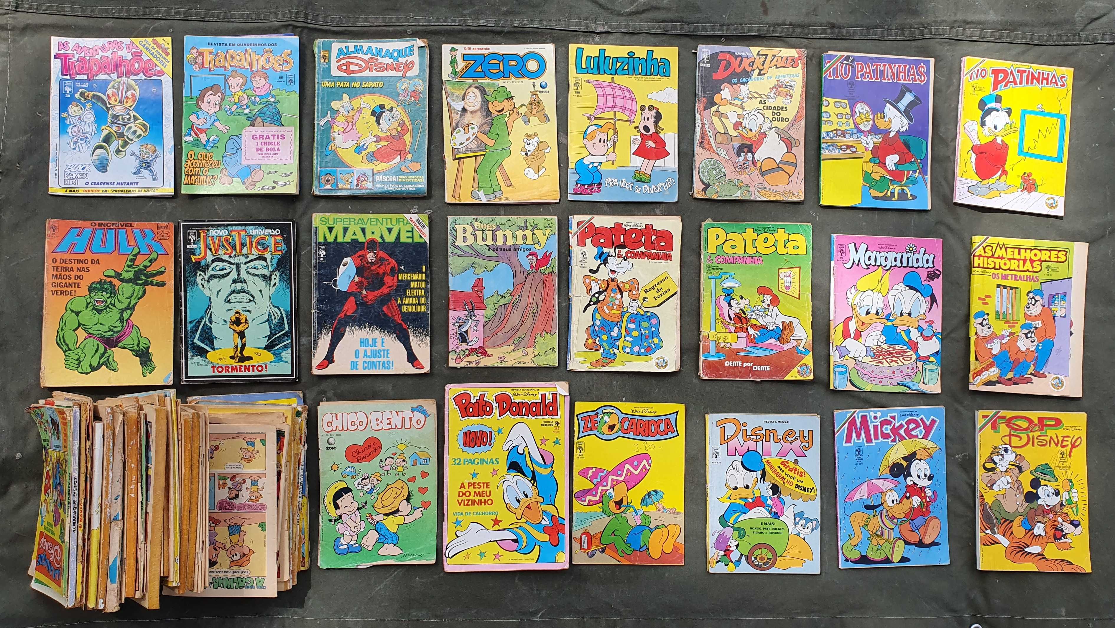 Revistas de banda desenhada usadas Disney e outras