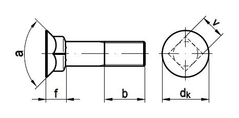 Болт Лемешный Lemken, Болт Культиватора , Плуга 10х60 , 12х45 , 16х90