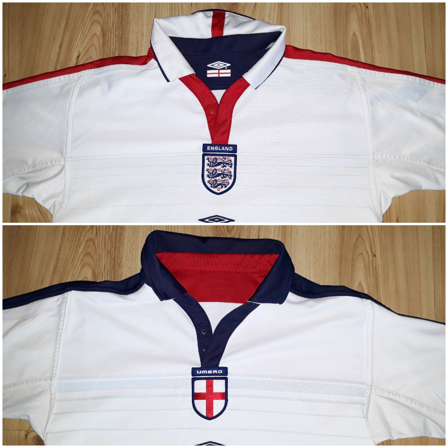 Dwie koszulki Umbro XXS 158 England 1999/2003