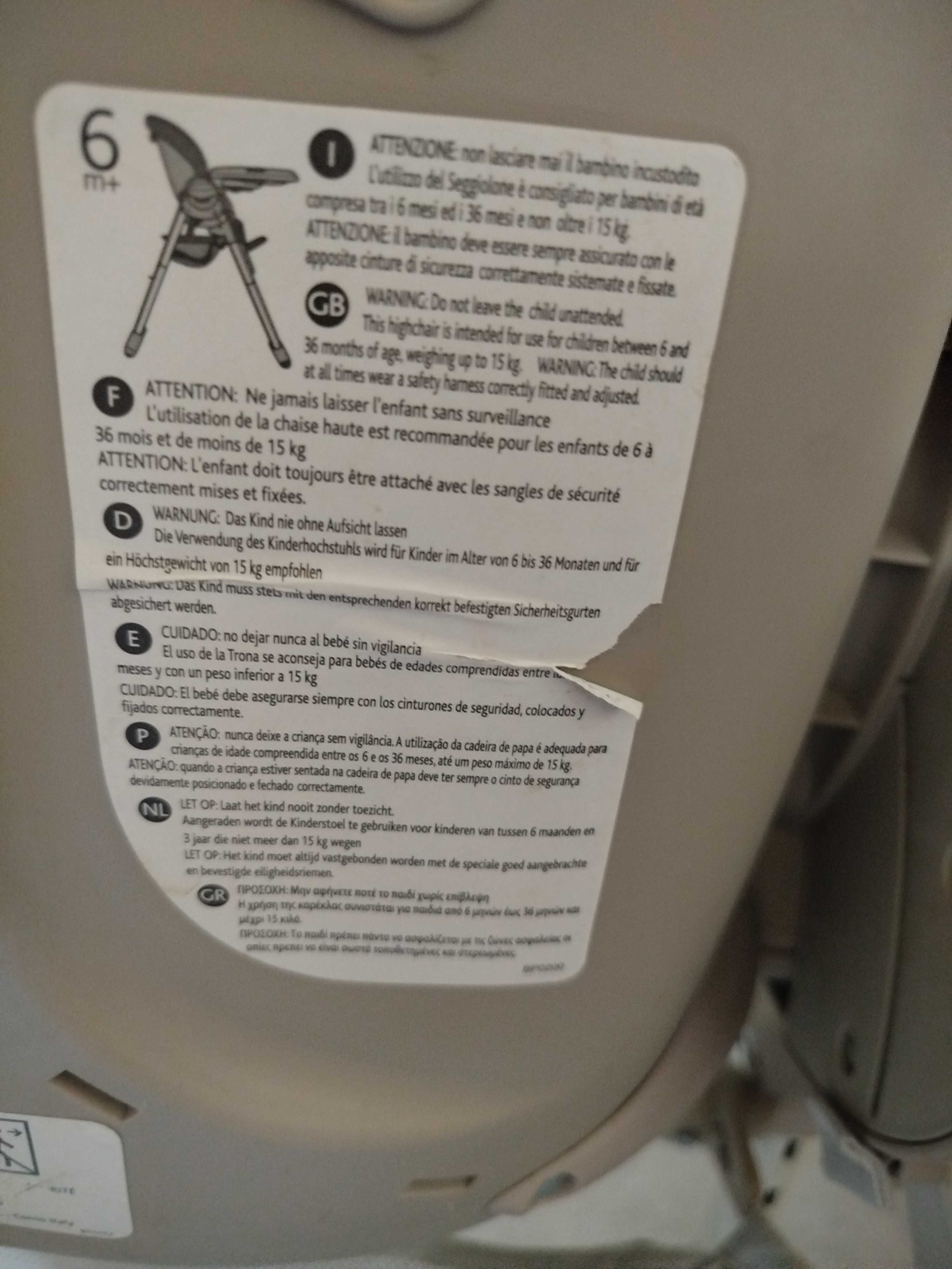 Cadeira refeição chicco
