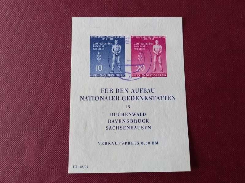 Blok filatelistyczny   DDR  1955 r