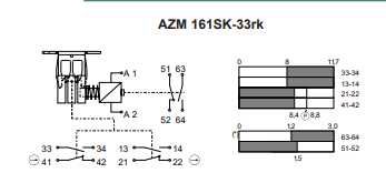 3 szt, Wyłącznik krańcowy AZM161SK 24V SCHMERSAL