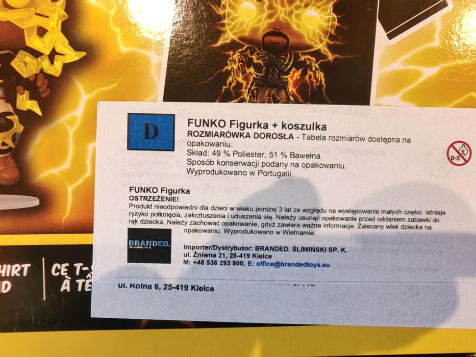 Funko POP! 1164 Spider-Man Electro Glow In the Dark T-shirt M Zestaw