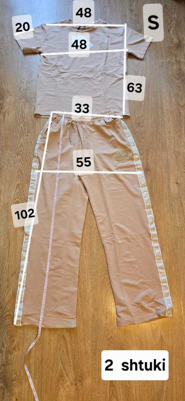 Nowy dres damski 2-częściowy – koszulka i spodnie S, M, L, XL
