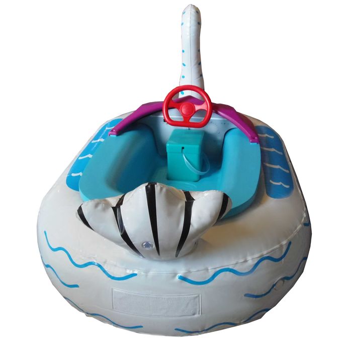 Biały łabędź ponton dmuchany koło elektryczna łódka na wodę łabądż